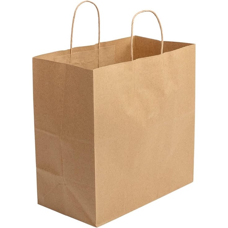 Kraft Twisted-Handle Carry Bags 260 × 140 × 320 mm – Carton of 250 – twisted handle paper bags, kraft paper bags for cafés & restaurants (photo 3)
