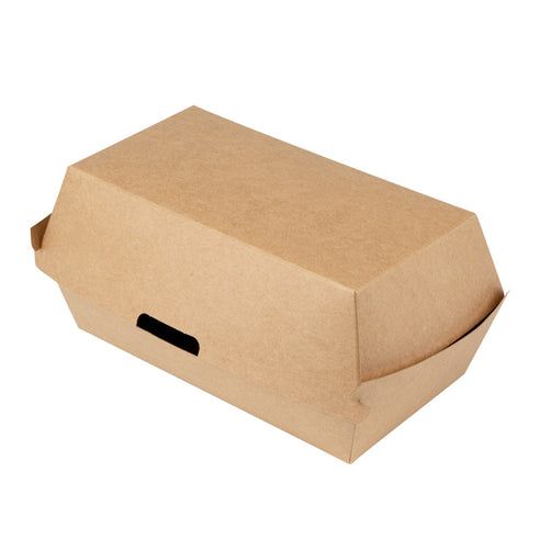 Kraft Clamshell Food Boxes Large 230 × 150 × 80 mm – kraft food boxes, food boxes for cafés & restaurants