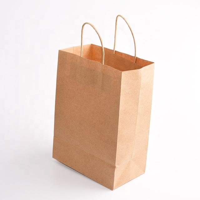 Kraft Twisted-Handle Carry Bags 260 × 140 × 320 mm – Carton of 250 – twisted handle paper bags, kraft paper bags for cafés & restaurants (photo 2)