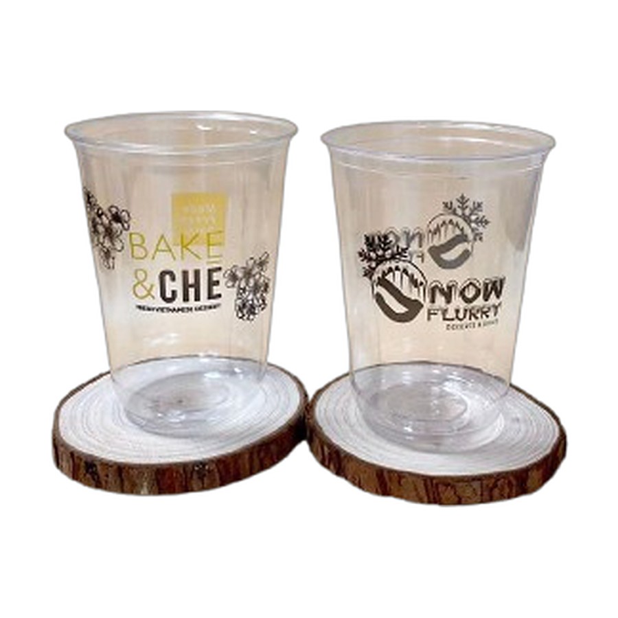 Clear PET Juice Cups 8oz (240 ml) with Flat Lids – Pack of 1000 Sets – flat lids with straw hole, PET cups for cafés & restaurants (photo 2)