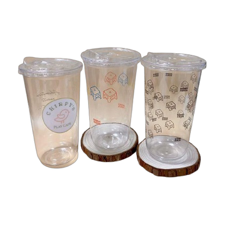 Clear PET Smoothie Cups 12oz (360 ml) with Flat Lids – Pack of 1000 Sets – hot cups with lids, cup lids for cafés & restaurants (photo 2)