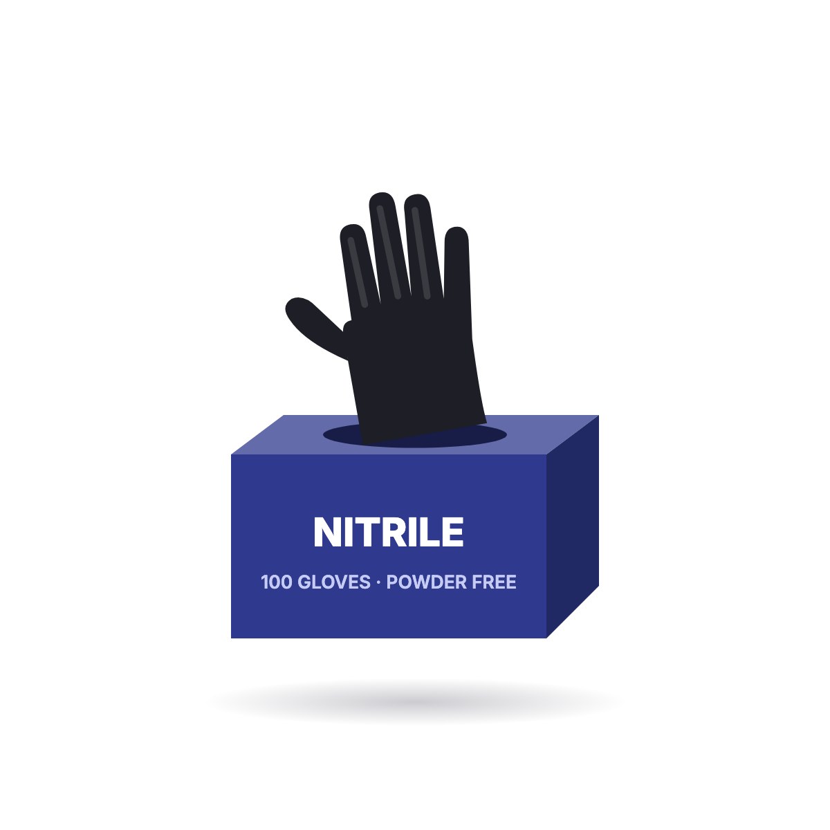 Black Nitrile Gloves Powder-Free Food Safe – Carton of 1000 (10 × 100) – nitrile gloves, PE gloves for cafés & restaurants