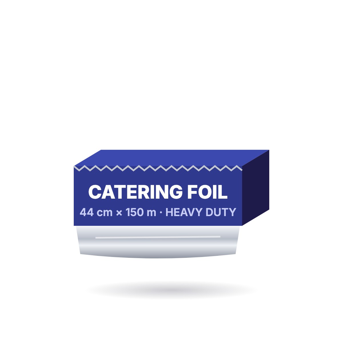 Catering Aluminium Foil Roll 44 cm × 150 m in Cutter Box – aluminium foil rolls, foil sheets for cafés & restaurants