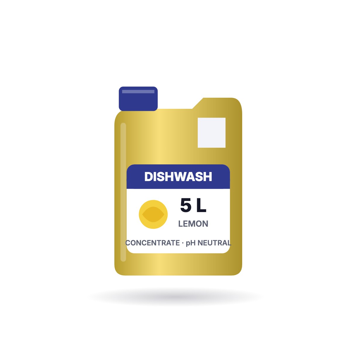 Commercial Dishwashing Liquid Concentrate 5 L – Lemon – dishwash liquid, disposable gloves for cafés & restaurants
