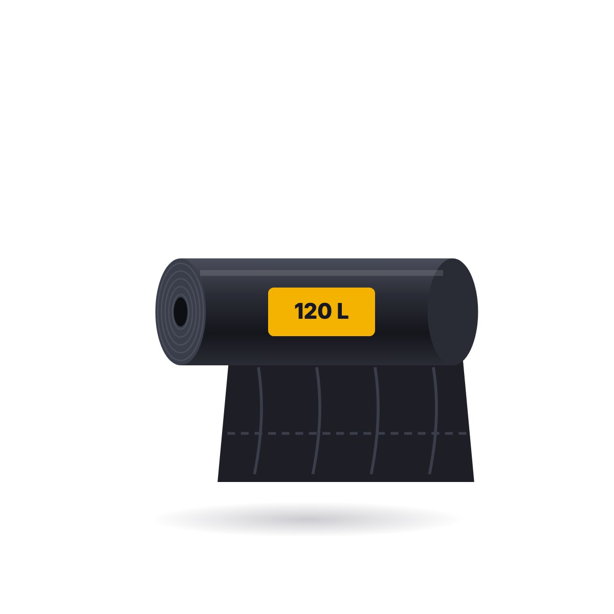 Heavy Duty Black Bin Liners 120 L – Carton of 200 (8 Rolls × 25) – billing rolls, POS rolls for cafés & restaurants (photo 2)