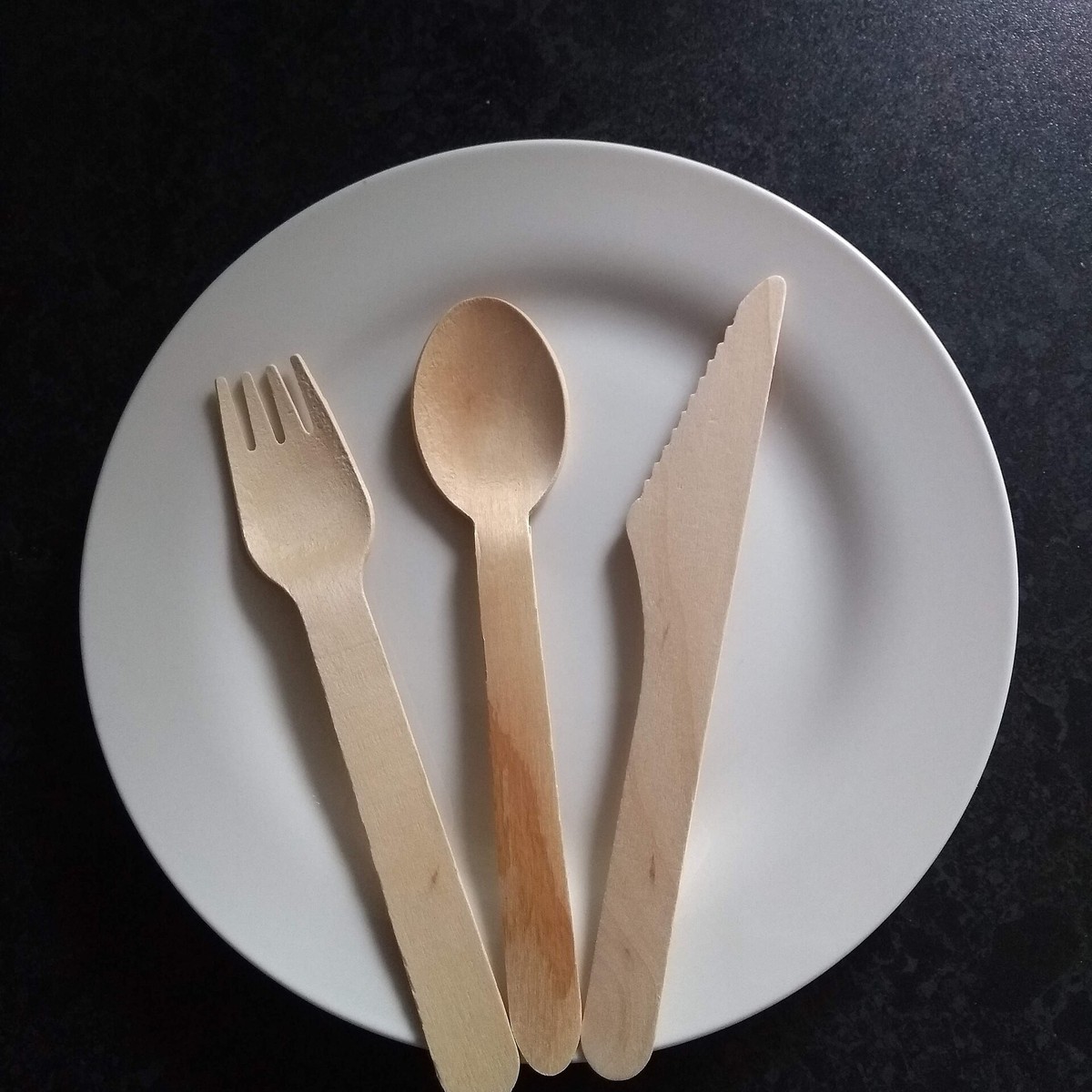 Wooden Cutlery – Fork, Knife & Spoon 160 mm – Box of 1000 (Mixed) – wooden spoons, wooden forks for cafés & restaurants