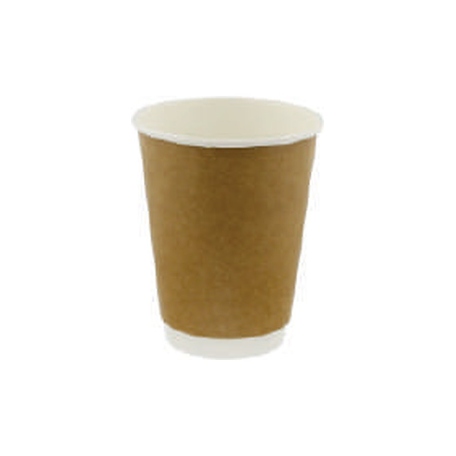 Double Wall Kraft Paper Coffee Cups 8oz (280 ml) – Carton of 500 – paper coffee cups, double wall cups for cafés & restaurants (photo 2)