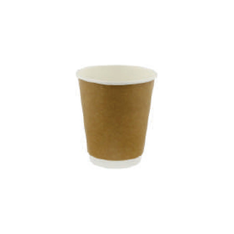 Double Wall Kraft Paper Coffee Cups 8oz (280 ml) – Carton of 500 – paper coffee cups, double wall cups for cafés & restaurants (photo 3)